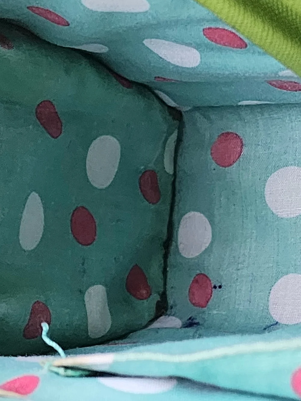 Vintage Kate Spade Green Polka Dot Shoulder Bag and Wallet Set